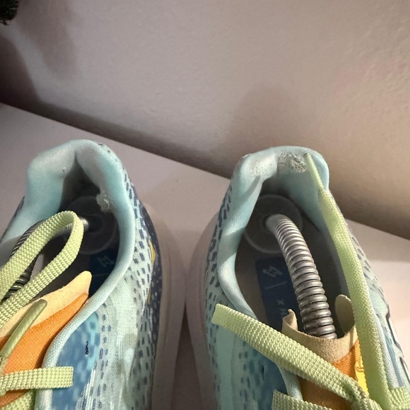 Hoka Mach X 2 Men's Athletic Shoes - Blue, Green, and Yellow - Picture 9 of 10